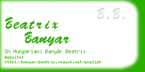 beatrix banyar business card